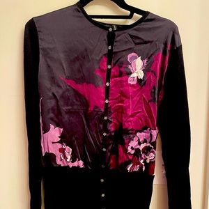 Vintage Elie Tahari for Bergdorf Goodman Floral Sweater